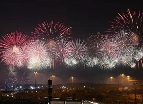 绥滨县焰火晚会